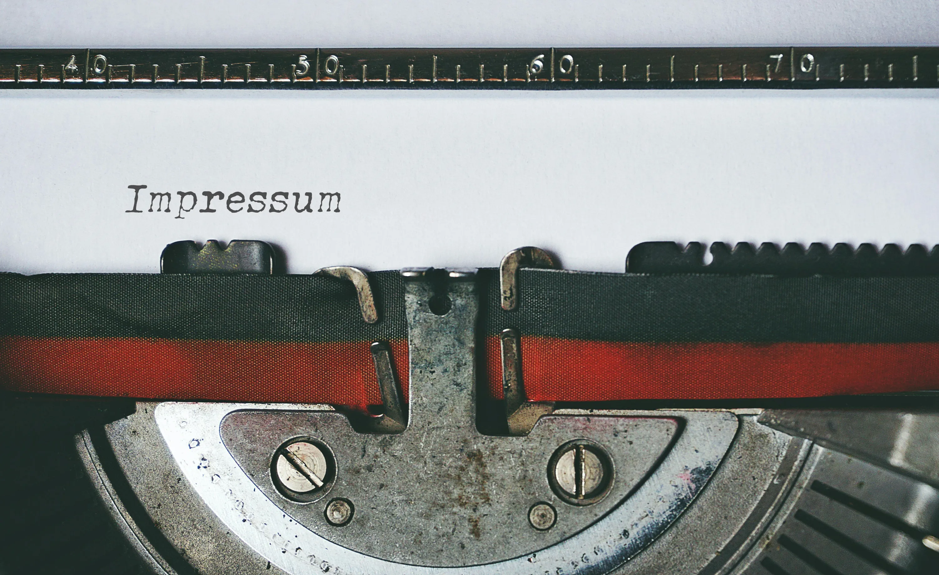 Impressum typewriter